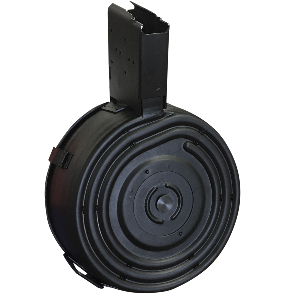 AR 15 7.62x39 75rd Steel Drum Magazine Black RWB
