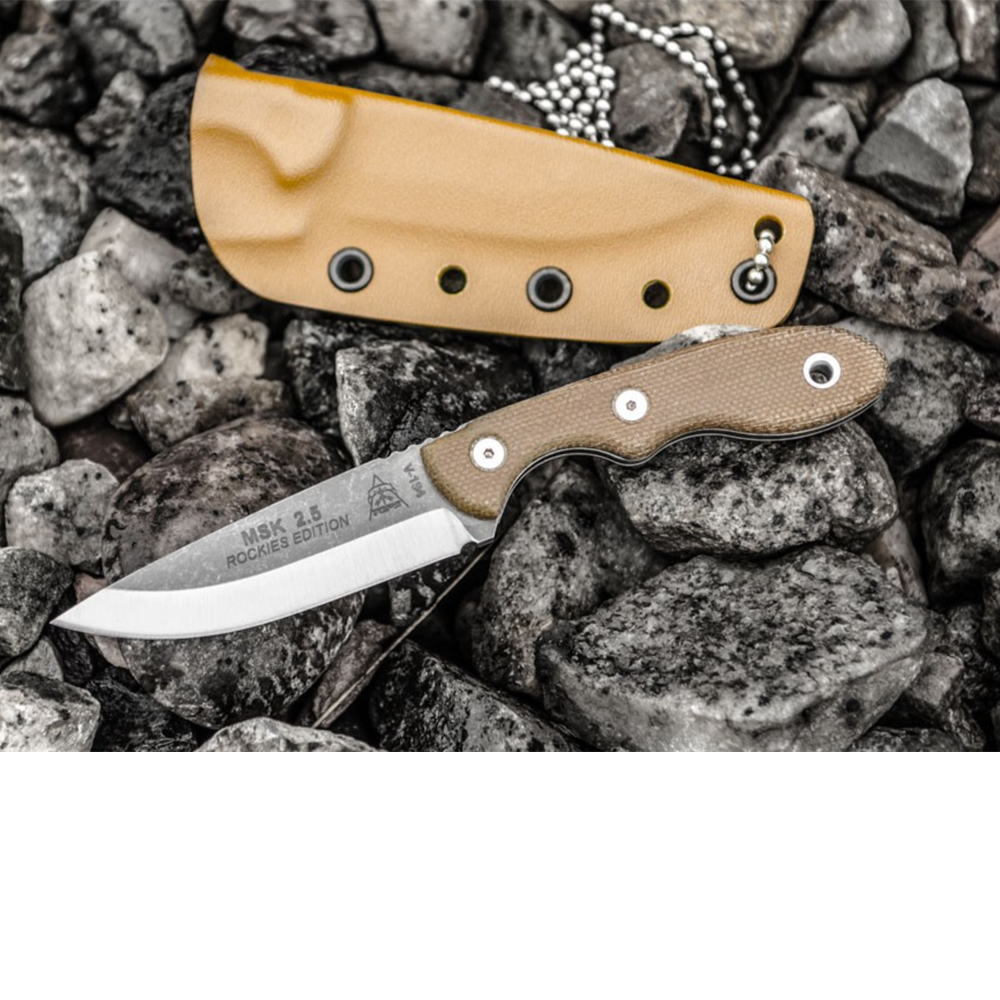 Mini Scandi Neck Knife Rockies Edition TOPS Knives available at
