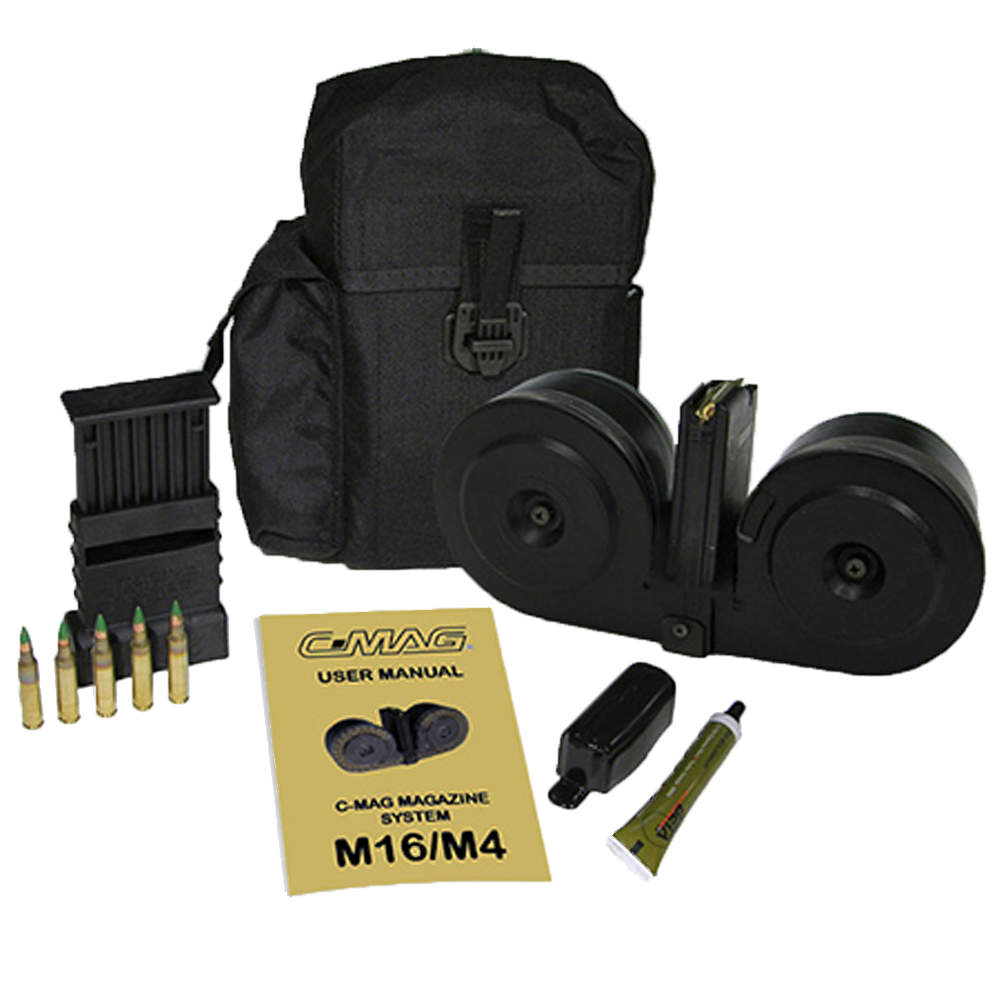 Beta 100 Round CMAG System M16 M4 Black with Black Pouch available