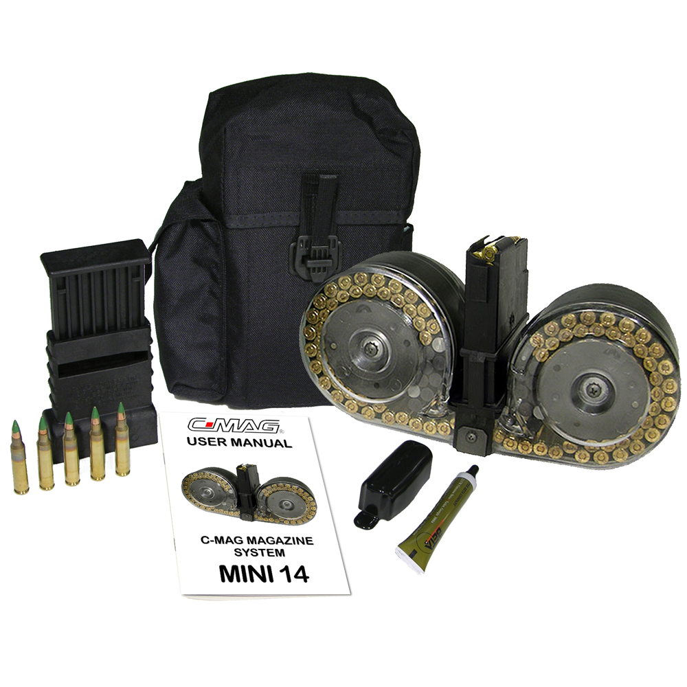 Beta 100 Round CMAG System Mini14 Clear with Black Pouch available