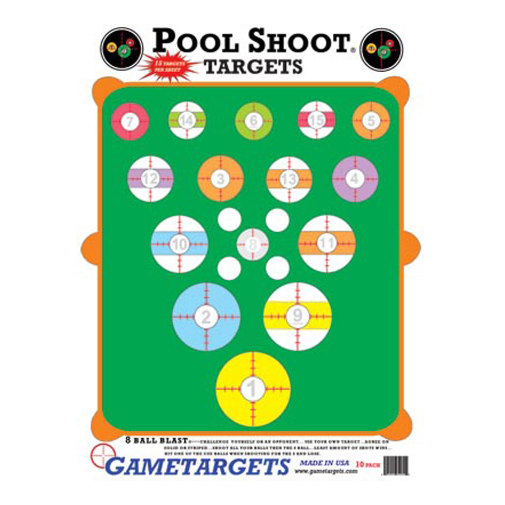 **Pool Game Target 10 Pack Oversize GameTarget