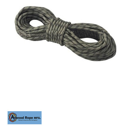 1/2 inch Tactical Utility Rope - 100 Feet OD Black Camo - Atwood Rope