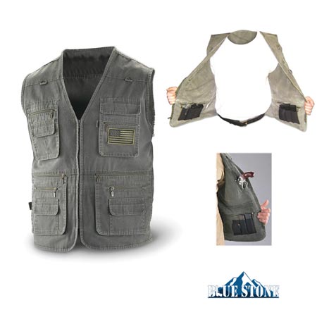 Concealment Vest for Handguns - Olive Drab - Blue Stone Safety ...