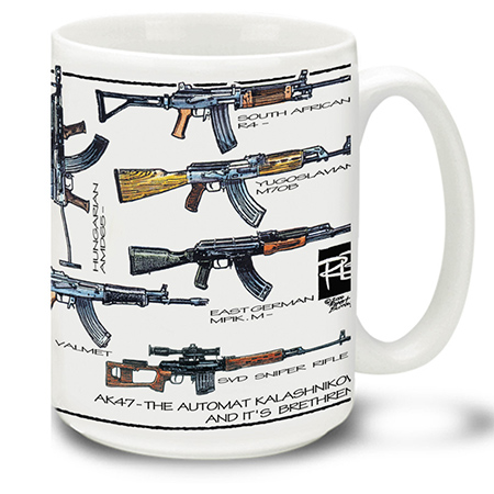 AK-47 Weapons of the World Coffee Cup Mug: galatiinternational.com