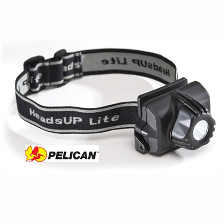 Pelican HeadsUp Lite 2690 LED Flashlight Headlamp with 3 AAA Batteries