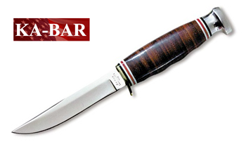 Stacked Leather Hunter Knife - Hunter - Ka-Bar