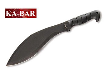 Kukri Black Kabar Machete - Leather Cordura Sheath - Ka-bar