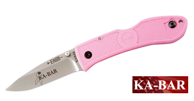 Kabar Dozier Folding Hunter Knife - Pink - Ka-bar Knives