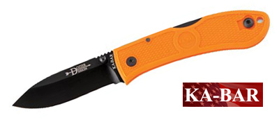 Kabar Small Dozier Folder Knife - Blaze Orange - Ka-bar Knives