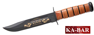 Kabar 110th Anniversary Army Knife Straight Edge Leather Sheath Kabar
