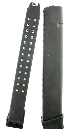 Glock 22 23 27 40 S&W Magazine - 29 rounds - Red White and Blue