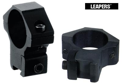 Airgun .22 Two Piece Compact 1 inch Rings - Medium Profile - Leapers