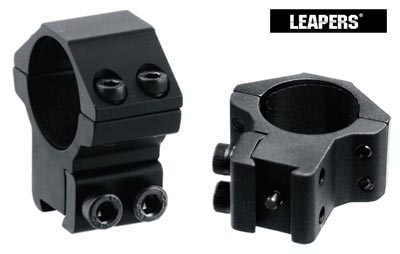 Airgun .22 Two Piece 1 inch Scope Rings - Medium Profile - Leapers