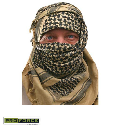 Shemagh Veil Head Scarf - Sand and Black - ProForce Equipment