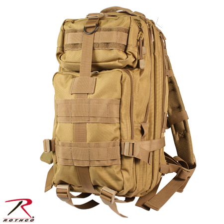 Military Style Compact Transport Backpack - Coyote Brown - Rothco