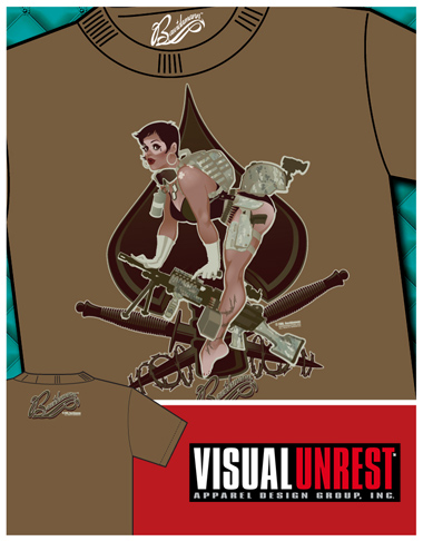 * Aces High Pinup Girl T-shirt - Visual Unrest
