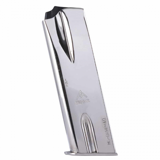 Mec-Gar+Browning+Hi-Power+.40+Cal.+10+Round+Magazine+-+Nickel