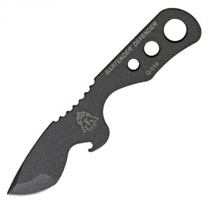 Bartender Defender - Mini Neck Knife & Bottle Opener Combo - Fixed Blade - TOPS Knives