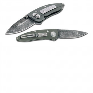 Damascus Folder Knife Little Roses - Boker