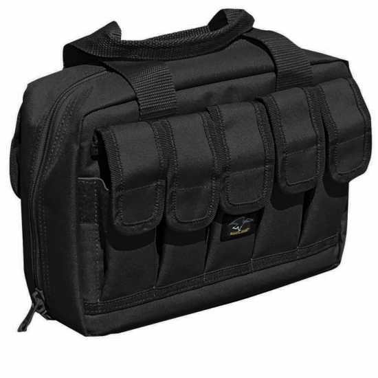 **Double Pistol Case with 10 Outside Mag Pockets - Black - Galati Gear