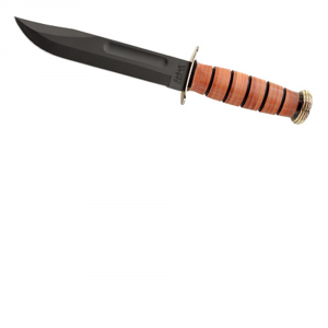 Ka-Bar USMC Presentation Grade Knife - Brown - Fixed Blade - Kabar Knives