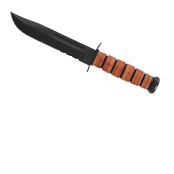 Ka-Bar USMC Serrated Edge Utility Knife - Black - Fixed Blade - Kabar Knives
