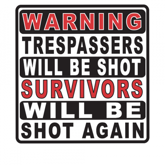 Blechschild 'No Trespassing' – 8x12 Zoll, Mit Warnaufschrift & Löchern Zum Aufhängen