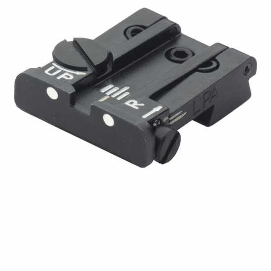 Beretta+92+96+98+M9+90Two+Rear+Adjustable+Sight+-+White+Twin+Dot+-+TPU+LPA+Sights