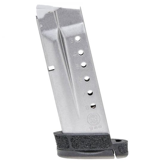 S%26W+M%26P+Shield+M2.0+9mm+8+Round+Factory+Magazine+-+Matte+Stainless