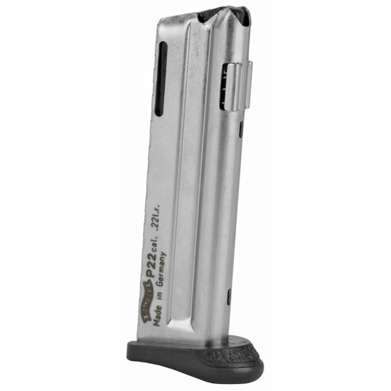 Walther+P22+Q-Style+.22+LR+10+Round+Factory+Magazine+with+Finger+Rest
