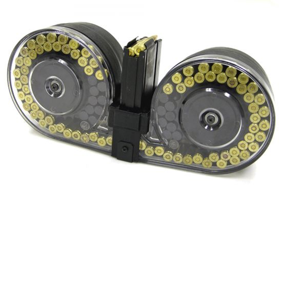 **AR10B Beta 100 Round Magazine Drum C-MAG System - Clear Cover