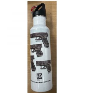 Water Bottle with Pictures of Glock Pistols