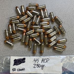 45 ACP 230gr 50rd Bagged Ammunition - Loose Bagged Ammo - Federal