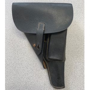 Original German WWII P38 Black Pebble Grain Leather Holster CXB4 Marking