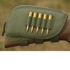 Buttstock Ammo Pouch with Cartridge Loops and Cheek Piece - Olive Drab - Galati Gear