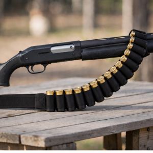 Shotgun Ammo Sling with Hook Clips - Holds 15 Rounds - Black - Galati Gear
