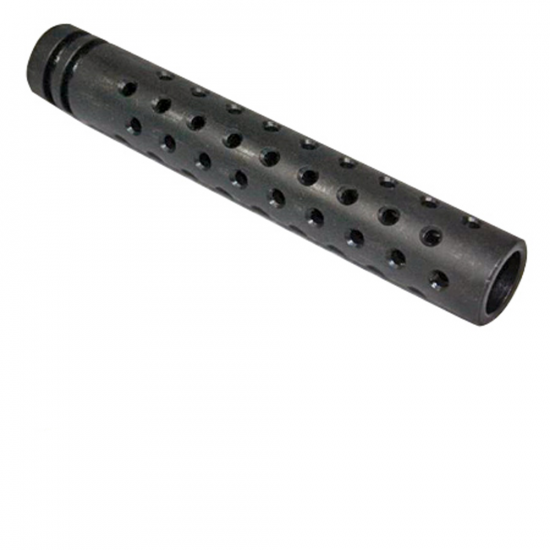 AR-15+Muzzlebrake+with+Holes+-+5.5+Inch+Steel+Mil-Spec+-+Guntec+USA