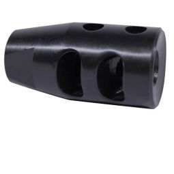 AR-15 Compact Multi Port Steel Compensator .223 5.56 1/2 x 28 Thread - GunTec
