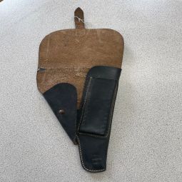 Original German WWII Walther P38 Black Leather Softshell Holster