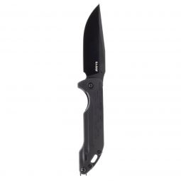 Kabar Warthog Folding Knife Straight Blade - Black - Ka-bar Knives