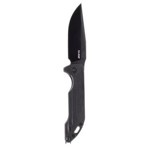 Kabar Warthog Folding Knife Straight Blade - Black - Ka-bar Knives