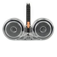 100 Round Dual Drum for Glock 9mm and PCC Style Firearms. Black Pouch - RWB