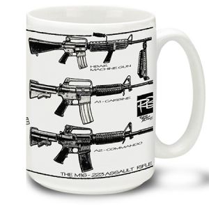 **M-16 AR15 Weapons of the World Coffee Cup Mug