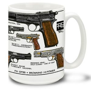 **Browning Hi-Power Weapons of the World Coffee Cup Mug
