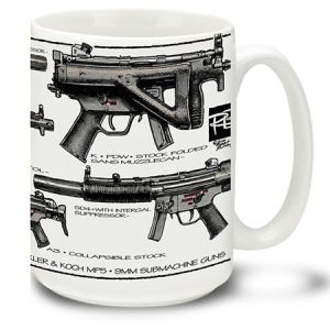 **Weapons of the World Coffee Mug with MP5 Pictures