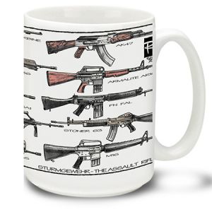 **Assault Rifles Weapons of the World Coffee Cup Mug