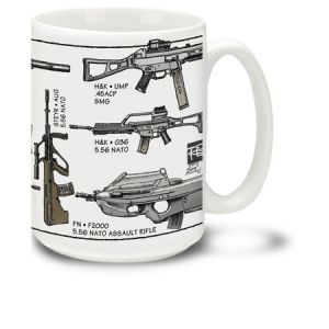 **Modern Assault Rifles Weapons of the World Coffee Mug