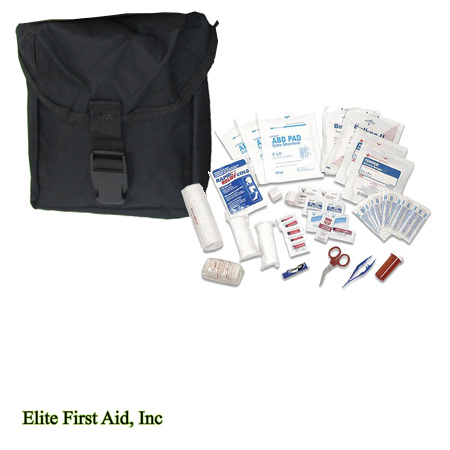 Platoon+61+Piece+First+Aid+Kit+Black+with+MOLLE+Straps+-+Elite+First+Aid