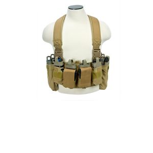 **Ultimate Chest Rig with AR Rifle Magazine Pouches - Tan - NcSTAR
