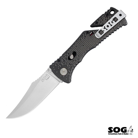 **SOG Trident Lockback Folding Knife - Straight Edge Blade - SOG ...